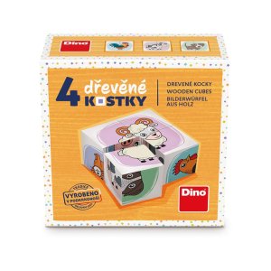 ZVÍŘÁTKA 4 Dřevěné kostky
