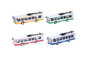 Trolejbus kovový s efektmi 16 cm