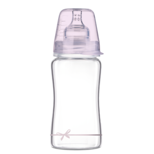LOVI Diamond Glass fľaša 250 ml Baby Shower ružová 3m+